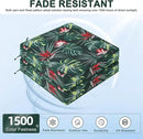 Favoyard Outdoor Chair Cushion 24 x 24 x 4 In Waterproof Pattern Fade Resistant Cushions for Patio Furniture with Removable Cover Attach Straps 28D Foam Insert Cushions Pads for Seat Sofa Couch 2 Pack by GreenHaven Gardens