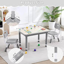 Kids Table and 2 Chairs Set, Height Adjustable (17.7"-26.1") Toddler Table and Chair Set, Multi-Activity Table with Graffiti Desktop, Children’s Table and Chairs for Classroom, Home & Daycare by CozyNest Decor