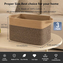 OIAHOMY 3 Pack Storage Basket for Organizing, 13''X9.85''X8.7'' Storage Bins,Woven Basket Basket with Handles, Toy Storage Basket Bin,Stylish Room Decor Basket, Brown & Black by TinyTreasures Baby Boutique