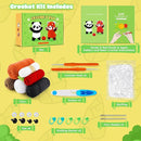 Crochet Kit for Beginners - 2PCS White and Red Panda Crochet Animal Kit with Step-by-Step Video Tutorials, Apple Crocheting Kit, Crochet Starter Kit for Kids and Adults, Beginners Knitting Kit by TinyTreasures Baby Boutique
