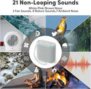 Portable White Noise Machine for Sleeping, Travel & Hotel - 52-Hour Lasting Mini Noise Machine with 21 Quality Non-looping Sounds, Headphone Jack, Memory, Timer for Adults (Green) by TinyTreasures Baby Boutique