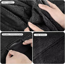 Bean Bag Chair for Adults 5FT,Soft Removable Cover for Teens/Girls Bedroom,Fluffy Giant Round Floor Beanbag Lounger Chairs (No Filler,Black) by CozyNest Decor