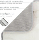 S&T INC. Dish Drying Mat, 16” x 18”, Absorbent Microfiber Kitchen Counter Mat, Dish Drying Pad for Dishes, Utensils, Pots and Pans, Large, Grey Stone by CozyNest Decor