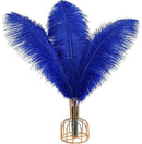 THARAHT Blue Ostrich Feathers 12pcs Large Natural Bulk 16-18Inch 40cm-45cm for Wedding Party Centerpieces Halloween and Home Decoration Feathers by CozyNest Decor