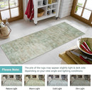 Washable Modern Abstract Kitchen & Hallway Runner Rug, 2'6''x8', Green with Non-Slip Backing by TinyTreasures Baby Boutique