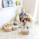 NaturalCozy Storage Cubes 9”x9”x7”Cotton Rope Woven Baskets for Organizing 3-Pack | 9 Inch Cube Storage Bin | Small Basket for Shelf Nursery, Pantry, Decorative Plant, Bathroom Closet, Toy Gift by TinyTreasures Baby Boutique