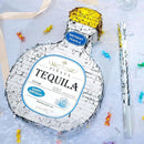 WERNNSAI Tequila Bottle Pinata - Disco Party Decorations for Adults Silver Patron Tequila Pinata with Blindfold for Bachelor Birthday Party Supplies 11.7” x 16.5” by TinyTreasures Baby Boutique