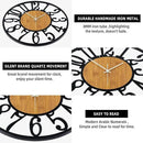 LEIKE 30" Oversized Large Wall Clocks,Silent,Non Ticking,Battery Operated Modern Round Big Wood Decorative Metal Wall Clock for Living Room, Bedroom,Kitchen,Farmhouse,Office Decor - Black,30 Inch by CozyNest Decor
