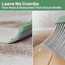 JOYMOOP Dark Teal Green Broom and Dustpan Set with 56” Handle, Upright Angle with Comb Teeth for Pet Hair and Hardwood Floors by CozyNest Decor