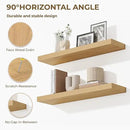 Dreamland 48 Inches Floating Shelves for Wall, 9.3" Deep Long Floating Shelves Set of 1, Large Display & Storage Shelf, Wall Shelf for Bathroom Bedroom Living Room Kitchen Office, Oak by CozyNest Decor