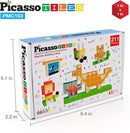 PicassoTiles 103 Pieces 1" Magnetic Toy Building Block Cubes Building Block, 3D Cube Construction Cubes Magnet Sensory Toys Gifts Educational with Free Idea Book for Kid, Boy, Girl & Toddler PMC103 by TinyTreasures Baby Boutique