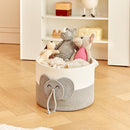 Large Baby Cute Storage Basket for Organizing -Elephant White & Grey 15""x15""x11"", 2024282319065 by TinyTreasures Baby Boutique