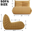 Bean Bag Chair, Memory Foam Bean Bag Sofa Large Bean Bag Chair for Adults, Bean Bag Chairs for Teens with High Density Comfortable Foam, Bean Bag for Living Room, Bedroom (Yellow) by CozyNest Decor