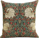 Charlotte Home Furnishings Pimpernel Red Green Floral Throw Pillow Cover 18” x 18” – Double-Sided Tapestry Cushion Cover for Couch, Sofa, or Bed | 100% Cotton Jacquard Woven in Europe by CozyNest Decor