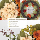 Fall Wreaths for Front Door, 24 inch Autumn Wreath with Hydrangeas Berries Large Fall Door Wreath Artificial Hydrangea Flowers Wreaths Autumn Decorations for Farmhouse Thanksgiving Harvest Door Wall by CozyNest Decor