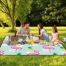 Extra Large Picnic Blanket Waterproof,80"x 80"Foldable Machine Washable Beach Blankets,Outdoor Blanket for 6-8 Adults,Picnic Mat Suitable for Indoor Crawling,Park Beach,Camping,Hiking,Travel（Flamingo） by TinyTreasures Baby Boutique