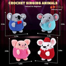 Crochet Kit for Beginners - 4 PCS Crochet Starter Kit with Step-by-Step Video Tutorials, for Adults Kids - Elephant Mouse Pig Koala Microphone Crocheting Set by TinyTreasures Baby Boutique