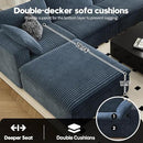 157.5" Cloud Couch Oversized Modular Sectional Sofa for Living Room,Modern Sofa with Deep Seat，8 Seater Boneless Couch with 2 Ottoman,Comfy Upholstered Couches for Apartment, Studio, Office,Blue by CozyNest Decor