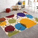 STARUIA Art Bedroom Rug, 4'x6' Machine Washable Kids Rug for Playroom, Paint Splash Rainbow Area Rugs for Classroom, Soft Colorful Living Room Rugs Throw Play Mat for Nursery Office Preschool by CozyNest Decor