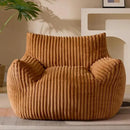 Giant Plush Bean Bag Chair for Adults with Armrests - Oversized Comfy Orange Beanbag Lounge Lazy Floor Sofa Accent Chair for Living Room, Bedroom & Dorm, Cozy Fluffy Single Cloud Mini Couch by CozyNest Decor
