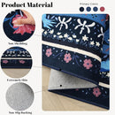Bedroom Rug 3x5 Rug Washable Area Rug Non Slip Low Pile Vintage Floral Botanical Small Carpet for Bedroom, Bedside, Kitchen, Entryway, Kids Room, Office, Blue by TinyTreasures Baby Boutique
