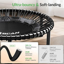 BCAN 40"/48" Mini Rebounder Trampoline for Adults with Bar, 450/550LBS Fitness Trampoline with Bungees, Adjustable Handle, Stable & Quiet, Indoor Outdoor, Whole-Body Workout & Relaxation at Home by TinyTreasures Baby Boutique