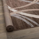 Rugshop Modern Wavy Circles Design Runner Rug 2'7" x 6' Brown by TinyTreasures Baby Boutique