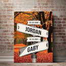 Personalized Family Street Sign Multi-Name Canvas Or Poster Wall Art, Street Sign Customized With Name, Best Gifts For Parents, Grandparents From Kids Daughter Son, Christmas Gift For Family