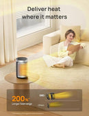 Dreo Space Heater, Portable Electric Heaters for Indoor Use with Thermostat, 1-12H Timer, Eco and Fan Mode, 1500W PTC Ceramic Safety Heat for Office Bedroom Home, With Remote, Silver by CozyNest Decor
