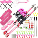 DaddyGoFish Kids Fishing Pole - Rod Reel Combo Tackle Box Starter Set - First Year Small Gear Kit for Boys Girls Toddler Youth Age Beginner Little Children by TinyTreasures Baby Boutique