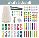 Chilpals Friendship Bracelet Making Kit for Girls,Arts and Crafts for Kids Ages 8-12,Birthday Gifts Ideas for Girl 7 8 9 10 11 Year Old - 2 in 1 Bracelets String Maker Toys Set (White) by TinyTreasures Baby Boutique