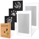 2-Pack Inkless Baby Hand and Footprint Kit - Mess Free Ink Pad for Newborn Keepsake, Dog Nose & Paw Print Kit, Clean Touch Ink Pad for Baby Hand & Footprints, Ideal New Mom Gifts (Silver) by TinyTreasures Baby Boutique