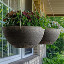 LA JOLIE MUSE Large Hanging Planters for Indoor Outdoor Plants, Hanging Flower Pots Marble Pattern (13.2 Inch,Set of 2) by CozyNest Decor