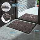 Yimobra Welcome Door Mat Outdoor Indoor, Non Slip Front Doormats, Heavy Duty Rubber Backing, Low-Profile Entrance Mat, Absorbent Resist Dirt, Easy Clean Patio Garage Floor Mats, 29.5 x 17, Brown by CozyNest Decor