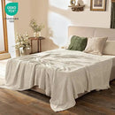 PHF Cooling Waffle Blanket King Size, Lightweight 60% Rayon Derived from Bamboo & 40% Cotton Breathable Blanket for Hot Sleepers, Soft and Luxury for Bed Couch and Sofa, 104"x90", Linen by CozyNest Decor