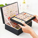 Womens Earring Jewelry Box for Girls Jewelry Earring Organizer Box Earring Holder Organizer for Girls Jewelry Organizer Earring Boxes for Women Girls Stud Earring Organizer Jewelry Box Black by TinyTreasures Baby Boutique