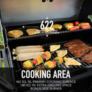 Kenmore 4-Burner Gas Grill with Side Burner, Outdoor BBQ Grill, Propane Gas Grill, Cast Iron Cooking Grates, Electronic Ignition, Warming Rack, Open Cart Design, 53000 BTUs, Black by GreenHaven Gardens
