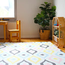 Cushmat Stylish Reversible Foam Play Mat (Large, Luxe Play - Charcoal Star) - Soft, Waterproof, Durable Play mat for Infants, Babies, Toddler, Kids & Grownup - 6.5ft x 4.5ft by TinyTreasures Baby Boutique