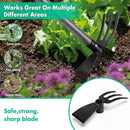 Hoe Garden Tool,45 Inch Long Garden Hoe and Cultivator, Garden Hand Tiller with Long Handle,Heavy Duty Garden Tools Hoe Cultivator for Gardening,Weeding, Tilling,Lossening Soil,Planting by GreenHaven Gardens