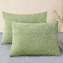 CaliTime Throw Pillow Covers Decorative 20 X 26 Inches Pack of 2 Cozy Chenille Standard Pillow Shams Cases for Couch Sofa Bed Living Room Home Sage Green by CozyNest Decor