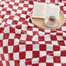 LOMAO Throw Blankets Flannel Blanket with Checkerboard Grid Pattern Soft Throw Blanket for Couch, Bed, Sofa Luxurious Warm and Cozy for All Seasons (Red, 60"x80") by CozyNest Decor
