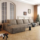 136" Sectional Couches for Living Room Modern Modular Sofa with L-Shape Couchs Upholstered Boneless Couch Deep Seat Sectional Couch with Chaise (Camel, Left Facing Chaise+3Seaters) by CozyNest Decor