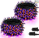 2-Pack 66FT 200 LED Extendable Halloween Lights, Orange and Purple Halloween Decorations Outdoor Indoor Tree Lights with Timer and Memory Function, Plug in Mini Light Waterproof with 13 Lighting Modes by GreenHaven Gardens