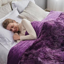 GONAAP Fuzzy Faux Fur Throw Blanket Queen Size Tie-dye Violet Purple Super Soft Cozy Plush Fuzzy Shaggy Blanket for Couch Sofa Bed (Tie-dye Violet Purple, Queen(90"x90")) by CozyNest Decor