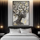 Large Black and Gold African American Wall Art with Framed Black Woman Office Bedroom Living Room Poster Home Hanging Decor 32x48 Inch by CozyNest Decor