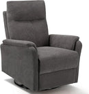 COLAMY Swivel Recliner Chair with Footrest, Strong Glide Chair High Back with Double-Layer Cushion, Rocker Recliner for Nursery & Living Room, Bedroom, Charcoal by TinyTreasures Baby Boutique