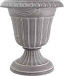 PL20WW Indoor/Outdoor Classic Traditional Plastic Urn Planter, Whitewash, 10" x 12", White Wash by GreenHaven Gardens