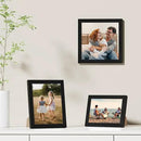 Vittanly 5x7 Picture Frames Set of 9, Shatter Resistant Plexiglass, Display 4x6 Pictures with Mat or 5x7 without Mat, Photo Frames for Wall or Tabletop, Engineered Wood, Black by CozyNest Decor
