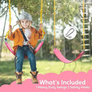TURFEE Swings for Outdoor Swing Set -SwingSeat Replacement Kits with Heavy Duty Chains - Backyard Swingset Playground Accessories for Kids (Pink) by GreenHaven Gardens