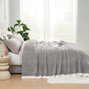 Snuggle Sac Oversized Grey Blanket Twin XL 66X90 for Bed, Reversible Super Soft Warm Cozy Knit Fuzzy Plush Blankets, Heather Dark Grey, 66x90 inches by TinyTreasures Baby Boutique